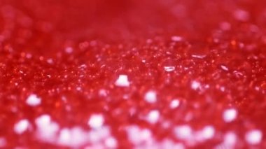 Volkanın sıcak lavı, makro video. Volkanik patlama