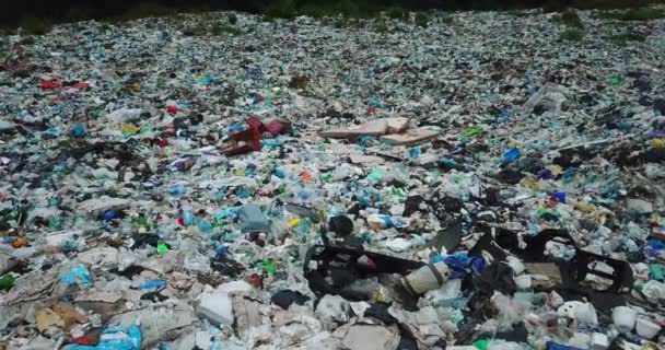 Het meest vervuilde strand van de Indische Oceaan, plastic afval aan de kust, plastic probleem — Stockvideo