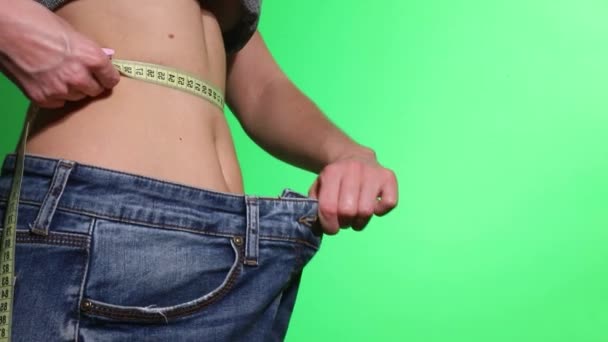 Weight loss and diet for women. Healthy eating. — Video Stock