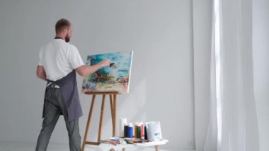 Yeni sanatsal soyut sanat. Çağdaş sanat eserleri tuval üzerine resim, yaratıcı, modern.