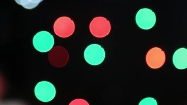 Soyut bulanık dairesel bokeh arka plan. Led ışık dekorasyon Noel ve yeni yıl festival süresince bokeh ile ufuk arka plan.