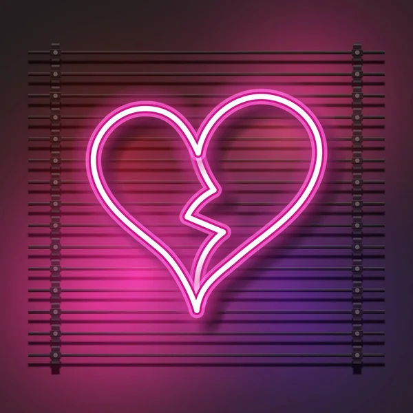 Adoro Segno Neon Amo Segno Neon Rosa Insegna Neon Cardiaco — Vettoriale Stock