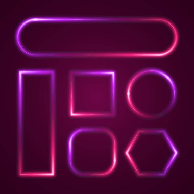 Geometrik pankart seti. Morun ve pembenin derecesi. Geometrik çerçeve ayarlandı. Basit pankart seti.