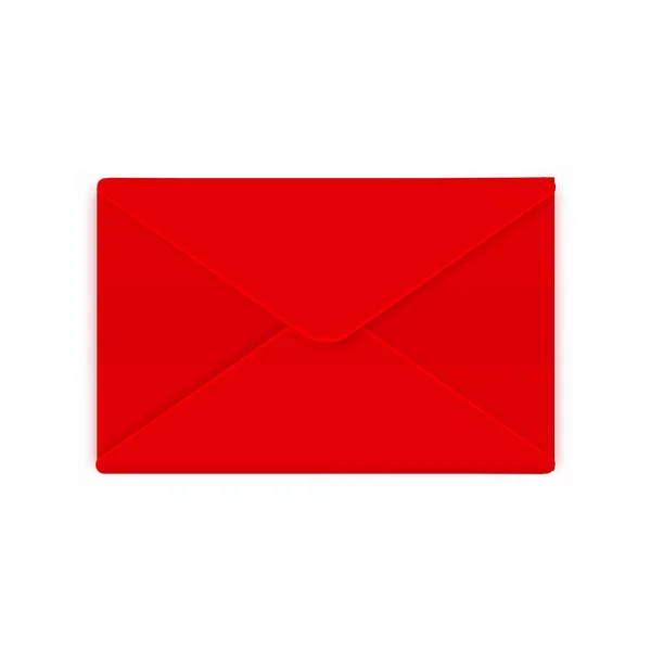 Realistic Red Closed Envelope Icon Vector Illustration — Stock Vector