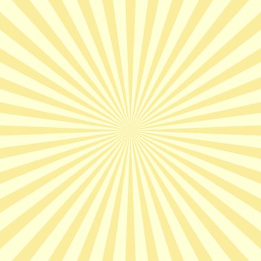 Turuncu sarı ışınlı yaz arkaplanı. Vektör illüstrasyonu