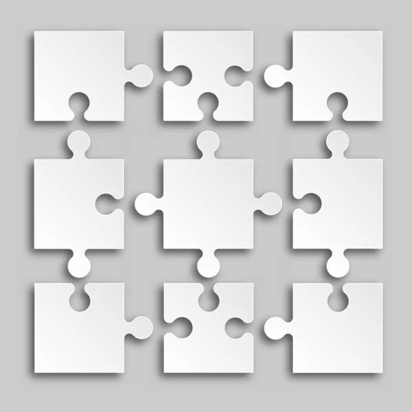 Puzzle Piece Business Presentation Vector Illustration — Stock Vector