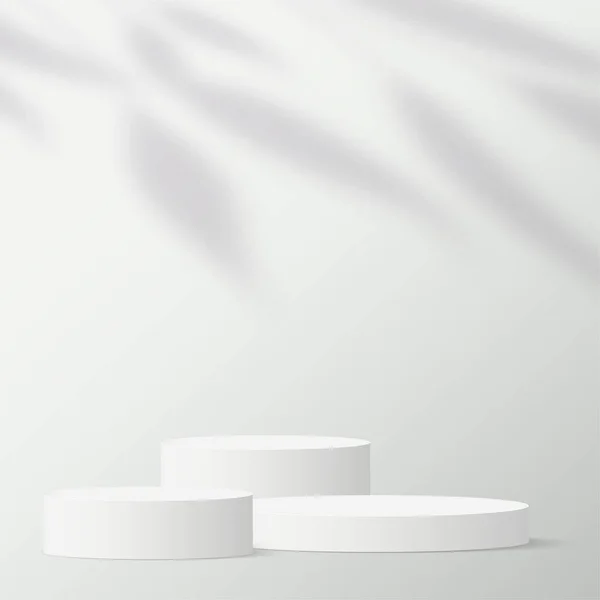 Abstraktní pozadí s bílou barvou pódia pro prezentaci. Vektor — Stockový vektor