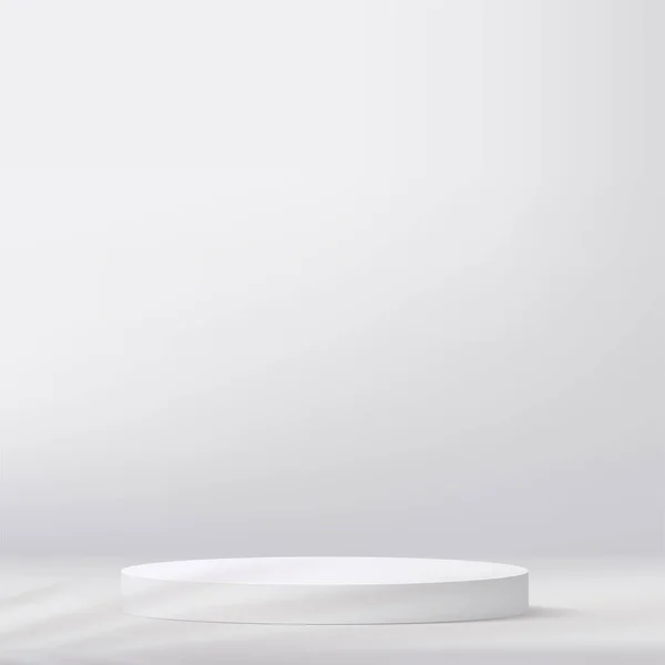 Fond abstrait avec podium de couleur blanche pour la présentation. Vecteur — Image vectorielle