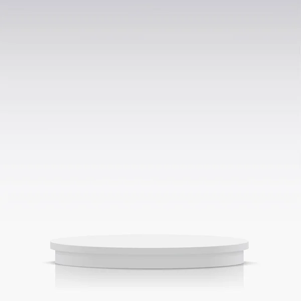 Fond Abstrait Avec Podium Couleur Blanche Pour Présentation Illustration Vectorielle — Image vectorielle