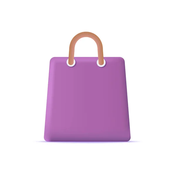 Shopping Concept Shopping Bag Handbag Icon Vector Illustration — Stock Vector