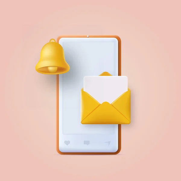 Inscrever Para Mail Smartphone Ilustração Vetorial —  Vetores de Stock