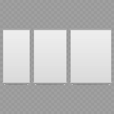 Şeffaf arkaplanda izole edilmiş pankartı aç. Vektör