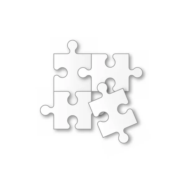 Jigsaw puzzel grid achtergrond, banner. Vector — Stockvector