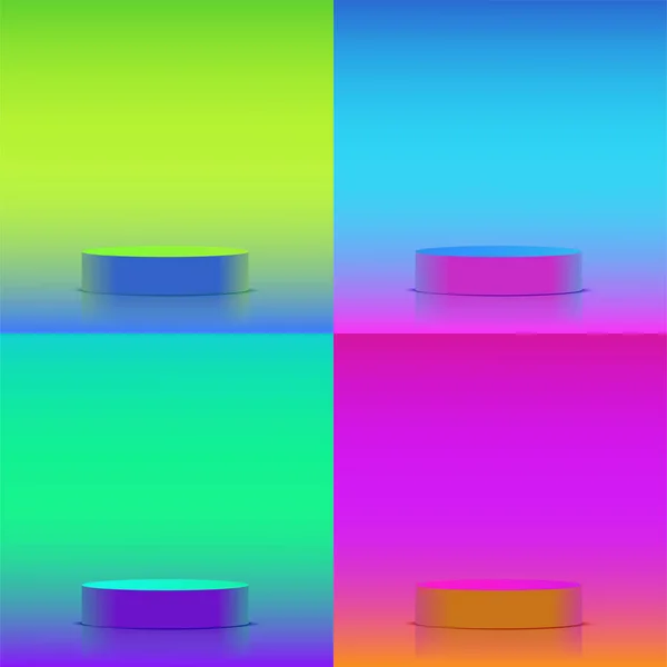 Fond abstrait avec podium couleur tendance pour la présentation. Vecteur — Image vectorielle