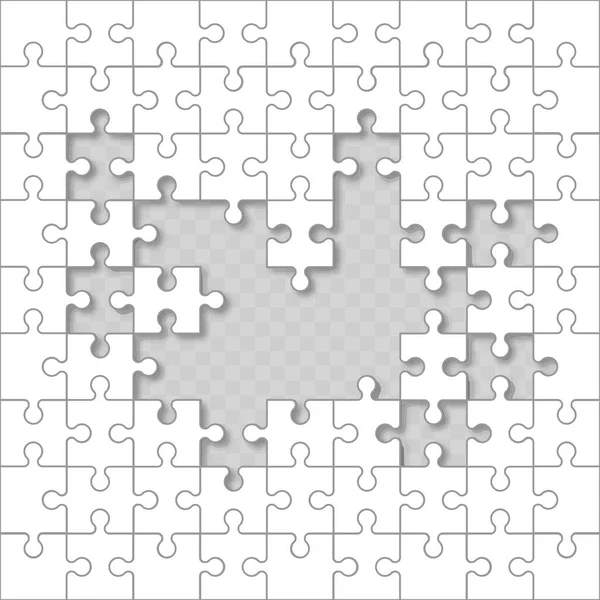 Puzzels met ontbrekende stukjes. Vector — Stockvector
