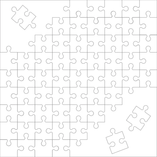 Jigsaw fondo del rompecabezas con piezas que faltan. Vector — Archivo Imágenes Vectoriales