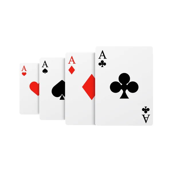 Ganar Jugando Las Cartas Poker Ilustración Vectorial — Vector de stock