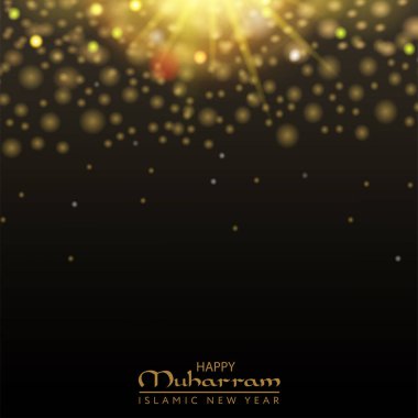 Mutlu Muhammed. İslam Yeni Yılı geçmişi. Vektör illüstrasyonu