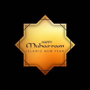 Mutlu Muhammed. İslam Yeni Yılı geçmişi. Vektör illüstrasyonu