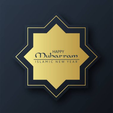 Mutlu Muhammed. İslam Yeni Yılı geçmişi. Vektör illüstrasyonu