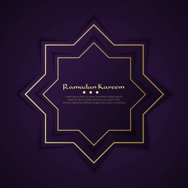 Arapça süslemeli Ramazan kareem tasarımı. Vektör illüstrasyonu