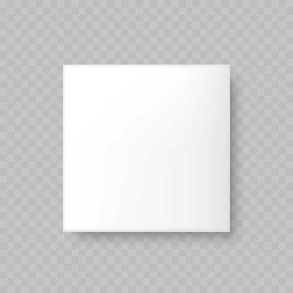Caixa Branca Mock Modelo Vista Superior Com Sombra Ilustração Vetorial —  Vetores de Stock