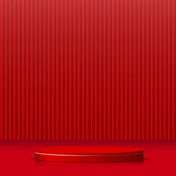 Αφηρημένο Φόντο Κόκκινο Χρώμα Βάθρο Για Παρουσίαση Εικονογράφηση Διανύσματος — Διανυσματικό Αρχείο