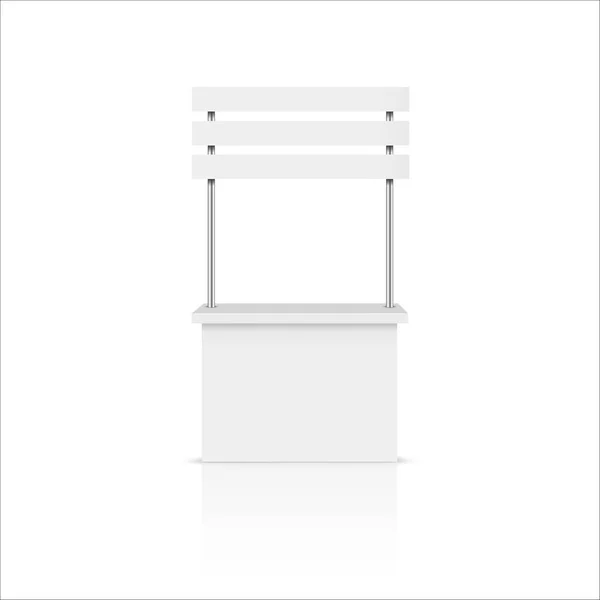 White Blank Advertising Pos Poi Pvc Promotion Counter Booth Vector — ストックベクタ