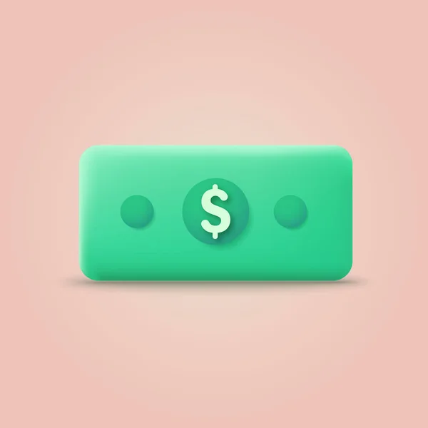 Grüne Dollar Cash Symbol Tauschkonzept Vektorillustration — Stockvektor
