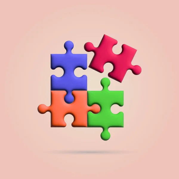 Puzzle Pieces Vector Illustration — Stockvector