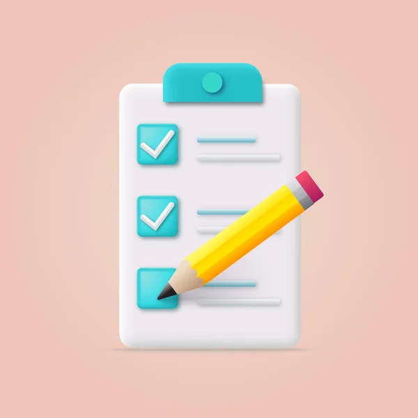 Project Plan Task Management Check List Concept Vector Illustration — Stock Vector