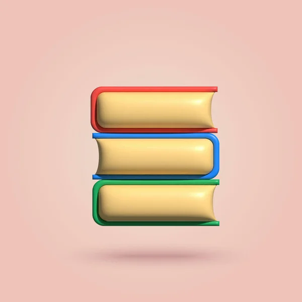 Stapel Kleurrijke Boeken Vectorillustratie — Stockvector