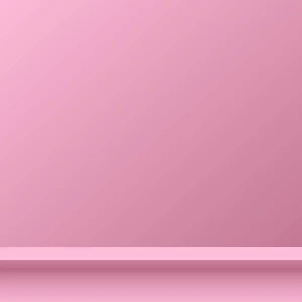 Pink Podium Pink Background Product Presentation Vector Illustration — Stok Vektör