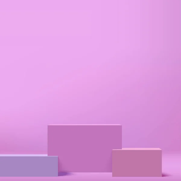 Abstracte Achtergrond Met Roze Kleurenpodium Voor Presentatie Vectorillustratie — Stockvector