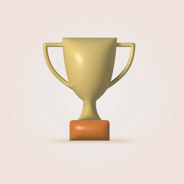 Στυλ Κινουμένων Σχεδίων Κύπελλο Νικητής Εικονογράφηση Διανύσματος — Διανυσματικό Αρχείο