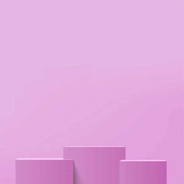 Roze Podium Minimale Roze Muurscène Podium Minimale Abstracte Achtergrond Vectorillustratie — Stockvector