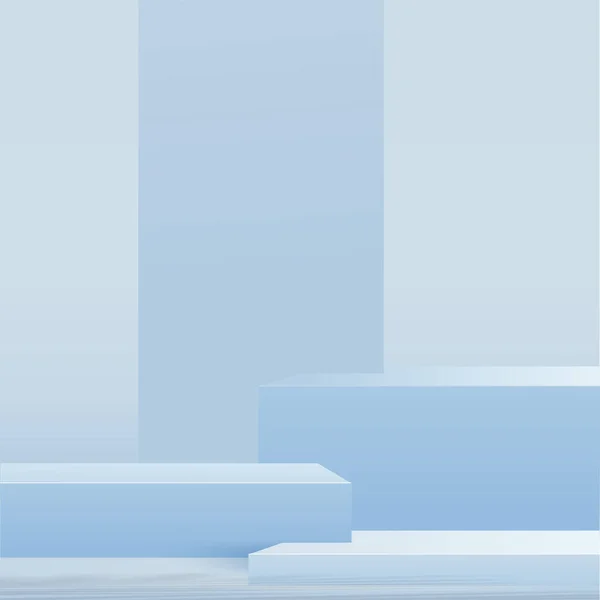 Blue Color Podium Minimal Blue Color Wall Scene Podium Minimal — Image vectorielle