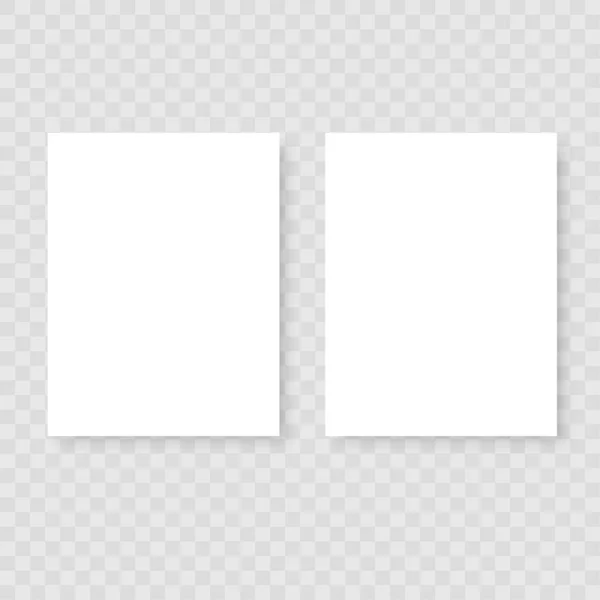 Two Sheets White Blank Template Vector Illustration — Stockový vektor