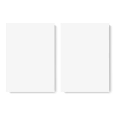 Blank A4 sheet of white paper with the shadow for your design. Vector illustration