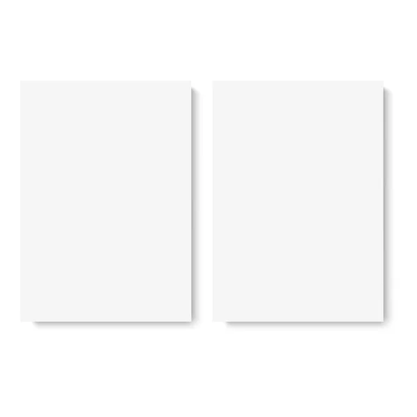 Blank Sheet White Paper Shadow Your Design Vector Illustration — Stock vektor