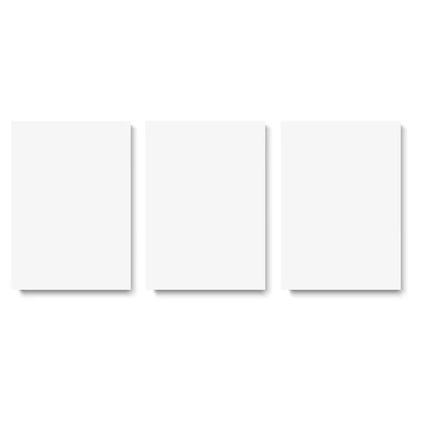 Blank Sheet White Paper Shadow Your Design Vector Illustration — Image vectorielle