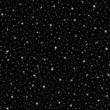 Yılbaşı ya da yeni yıl arkaplanı, düşen kar taneleri siyaha izole edilmiş. Vektör illüstrasyonu