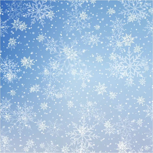 Новым Годом Рождеством Фоне Падающих Снежинок Векторная Иллюстрация — стоковый вектор