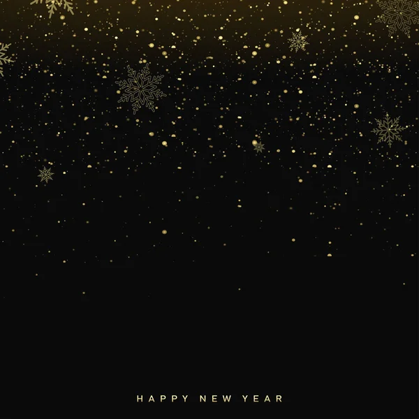 Frohes Neues Jahr Oder Weihnachtskarte Mit Leuchtenden Lichtern Vektorillustration — Stockvektor