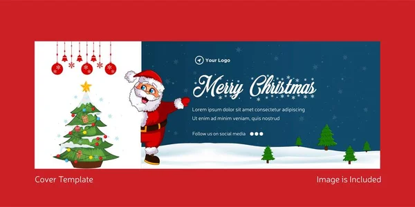 Mutlu Noeller Yaratıcı Kapak Sayfası Tasarımı Şablonu — Stok Vektör