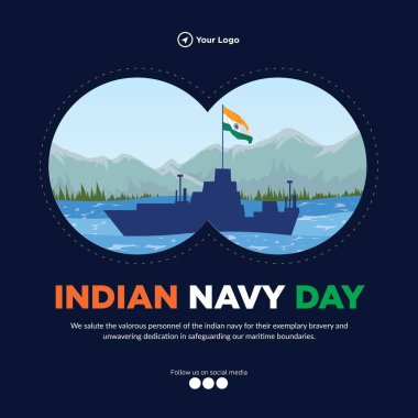 Hint Donanma Günü şablonunun pankart tasarımı.