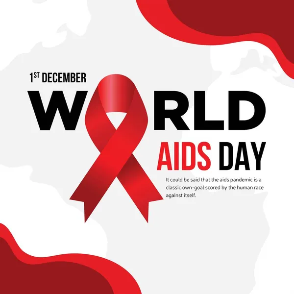 World Aids Dayバナーデザインテンプレート — ストックベクタ