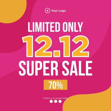 Sınırlı zaman süper satış afiş tasarım şablonu.