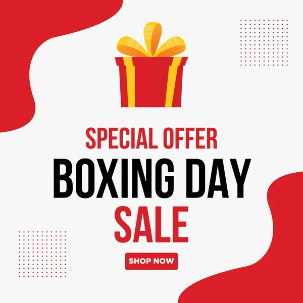 Special Offer Boxing Day Sale Banner Design Template — Stock Vector