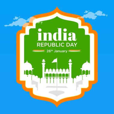 Banner design of happy republic day template.